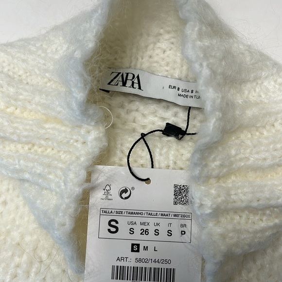 BLOGGER'S FAVE!  Zara Knit Vest white  NWT - Picture 7 of 8